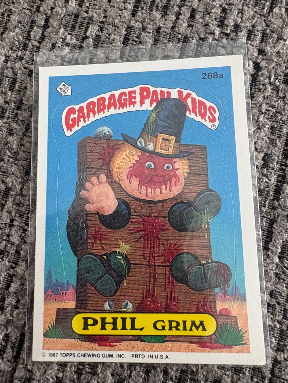 1987 Topps Garbage Pail Kids Series 7 sticker card Phil Grim